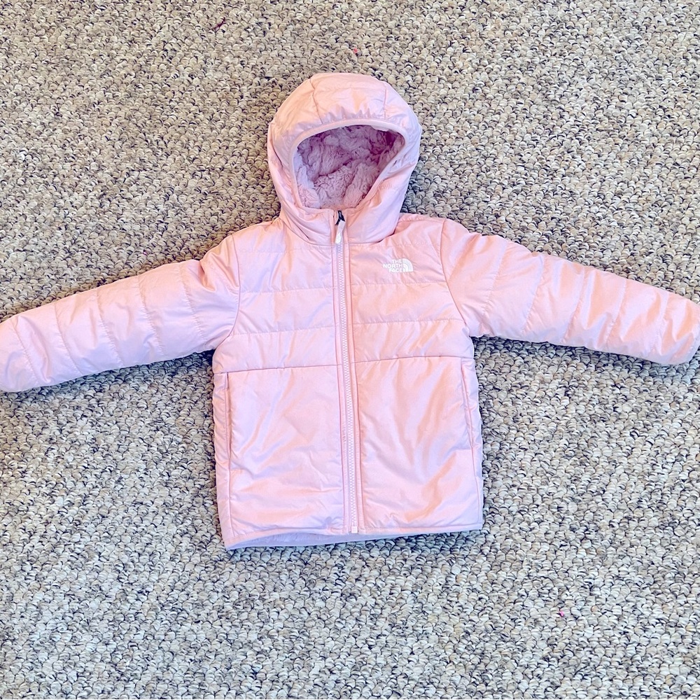 The North Face Reversible Mossbud Swirl Full-Zip Hooded Insulated Jacket (4T)